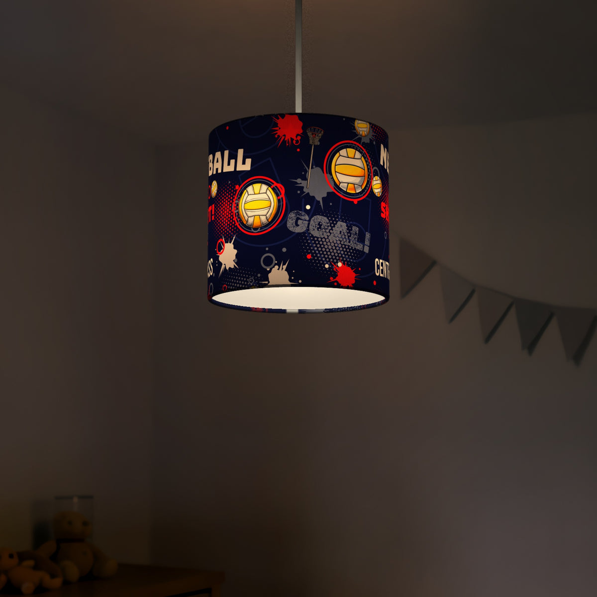 Navy Netball Star lampshade - 20cm x 18.5cm Ceiling - photo 5