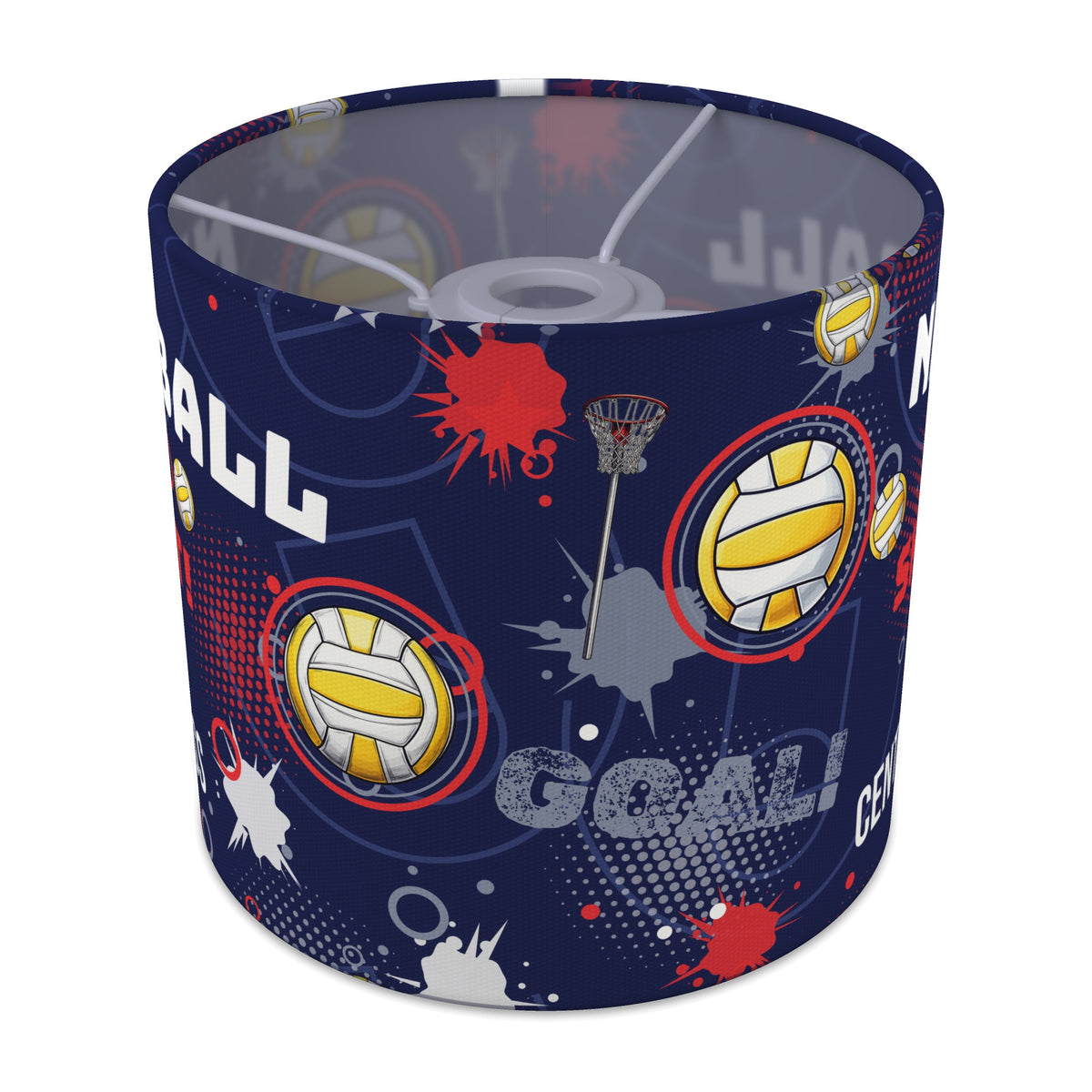 Navy Netball Star lampshade - 20cm x 18.5cm Ceiling - main photo