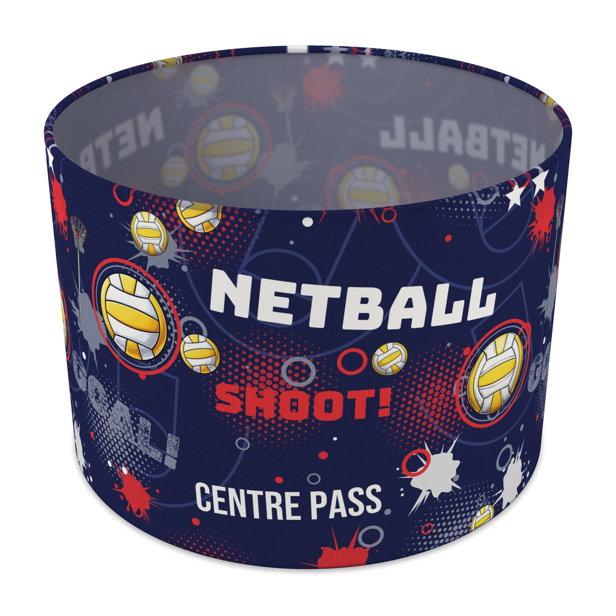 Navy Netball Star lampshade - 30cm x 21cm Table