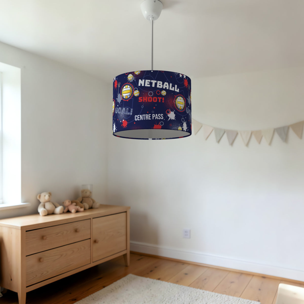 Navy Netball Star lampshade - 20cm x 18.5cm Ceiling - photo 3