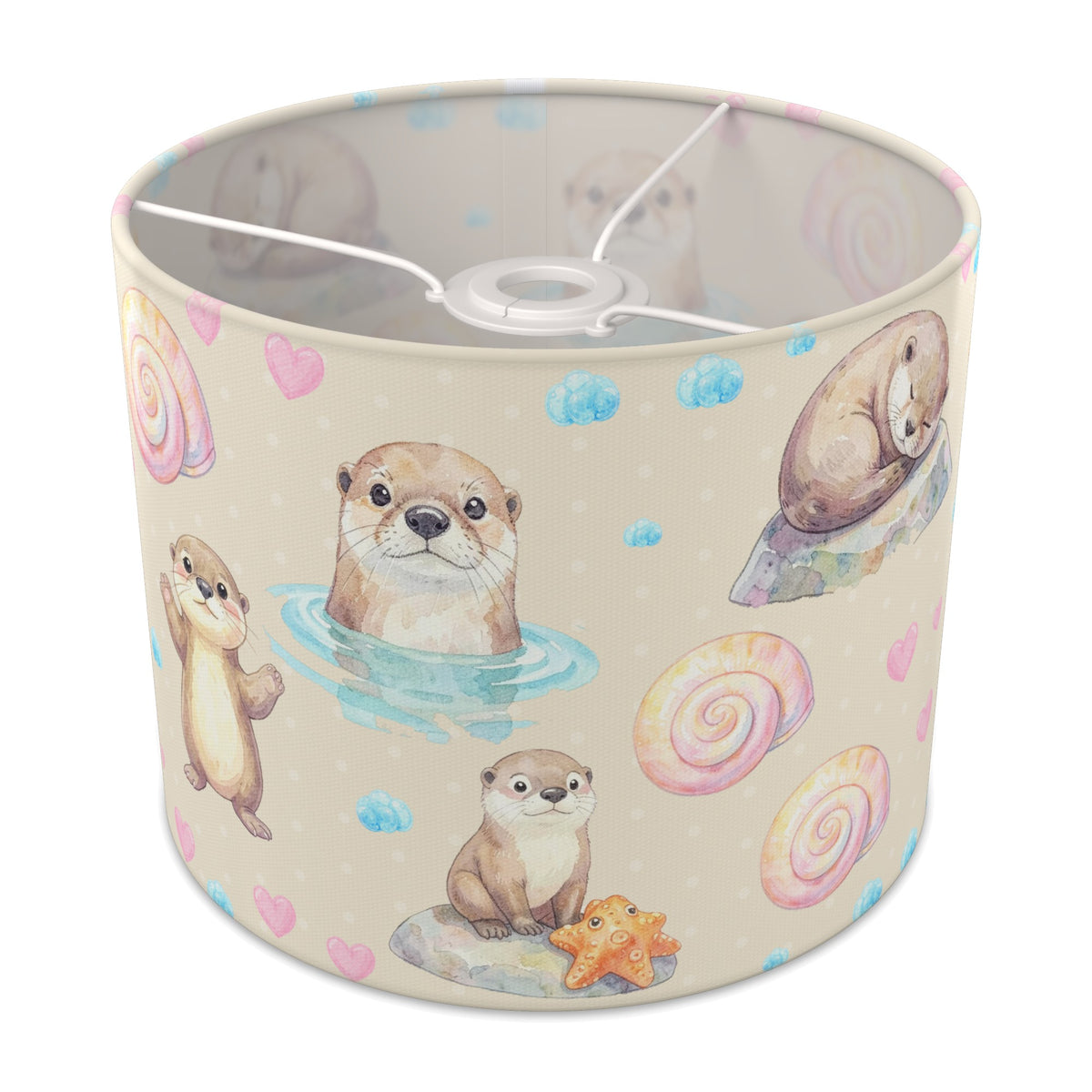 Cream Otter Friends lampshade - 25cm x 20cm Ceiling