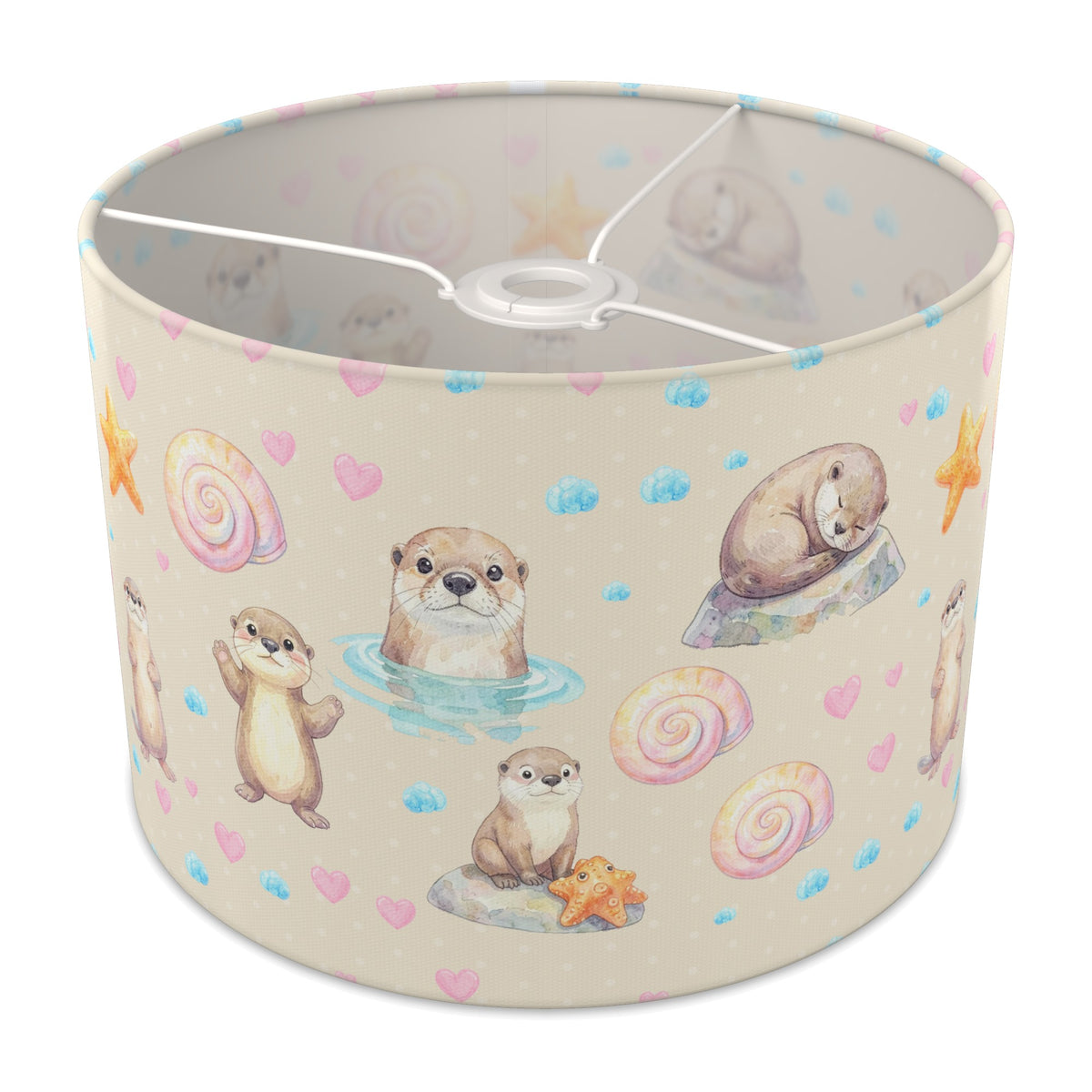 Cream Otter Friends lampshade - 30cm x 21cm Ceiling