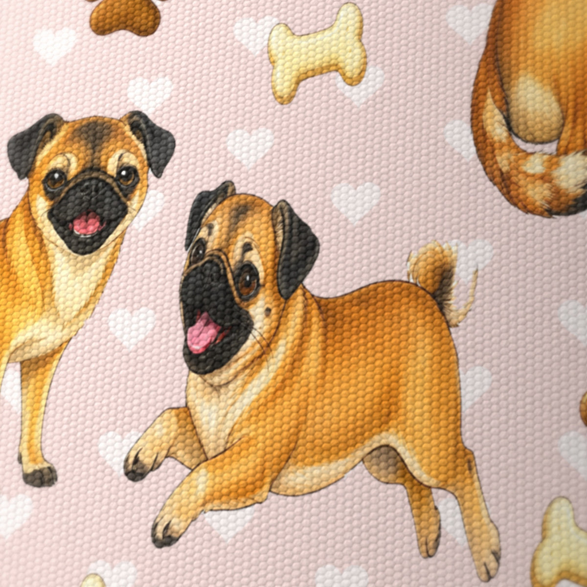 Blush Pug Love lampshade - 20cm x 18.5cm Ceiling - photo 6