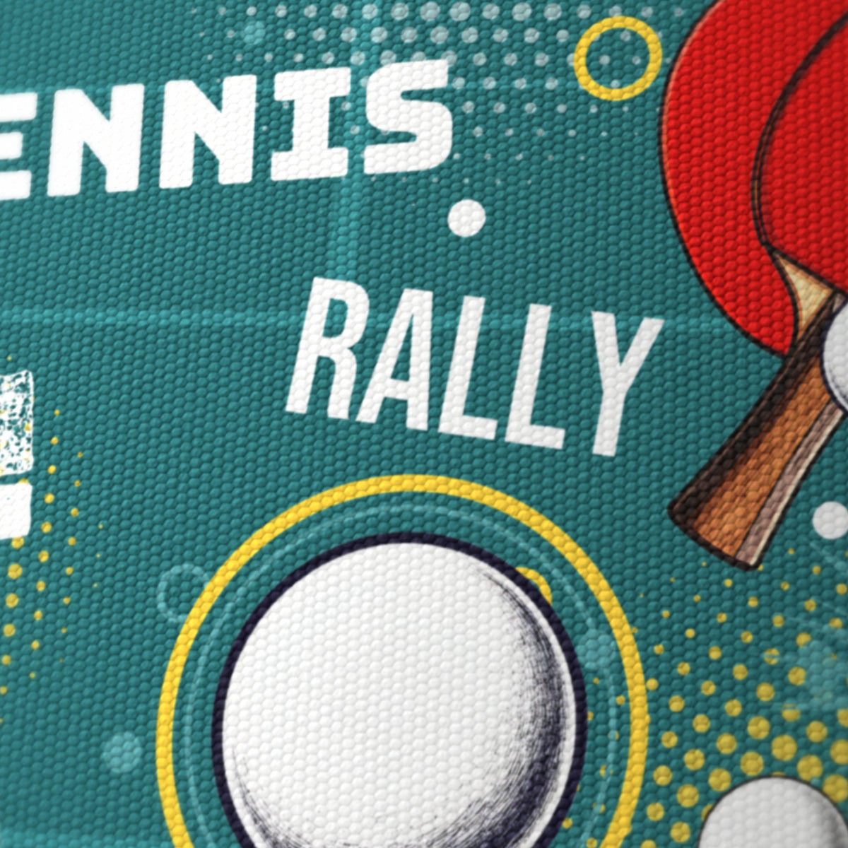 Teal Ping Pong Rally lampshade - 20cm x 18.5cm Ceiling - photo 6