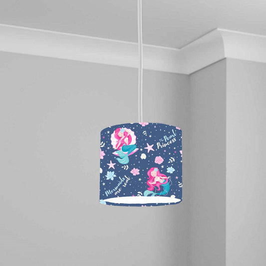 Enchanting Mermaid Princess Ceiling Lampshade Lightshade for Nursery - 20cm x 18.5cm