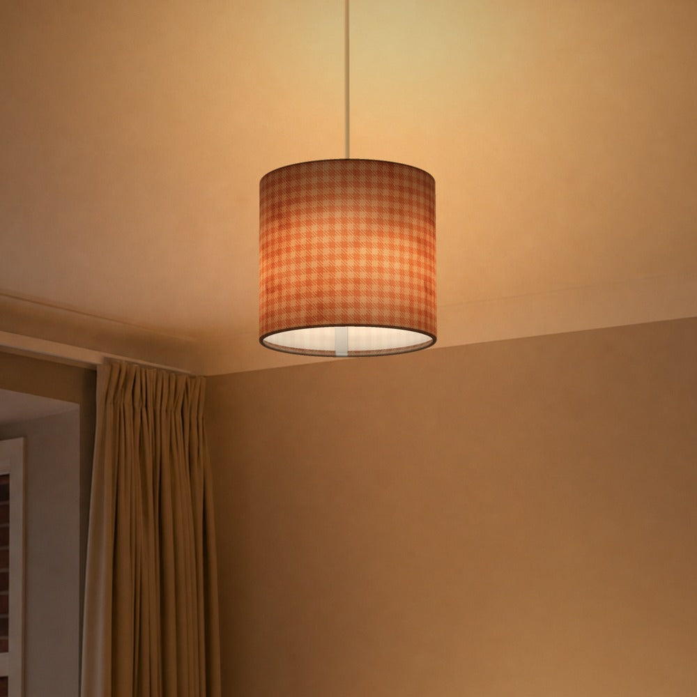 Warm Houndstooth Pattern lampshade