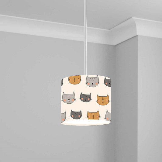Cute Cartoon Cat Pattern Ceiling Lampshade Lightshade for Nursery - 20cm x 18.5cm