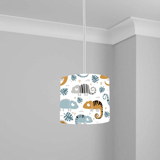 Colorful Jungle Animal Print Ceiling Lampshade Lightshade for Nursery 1 2-20cm x 18.5cm
