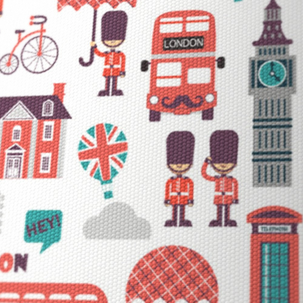 London Icons Red & Blue Pattern lampshade