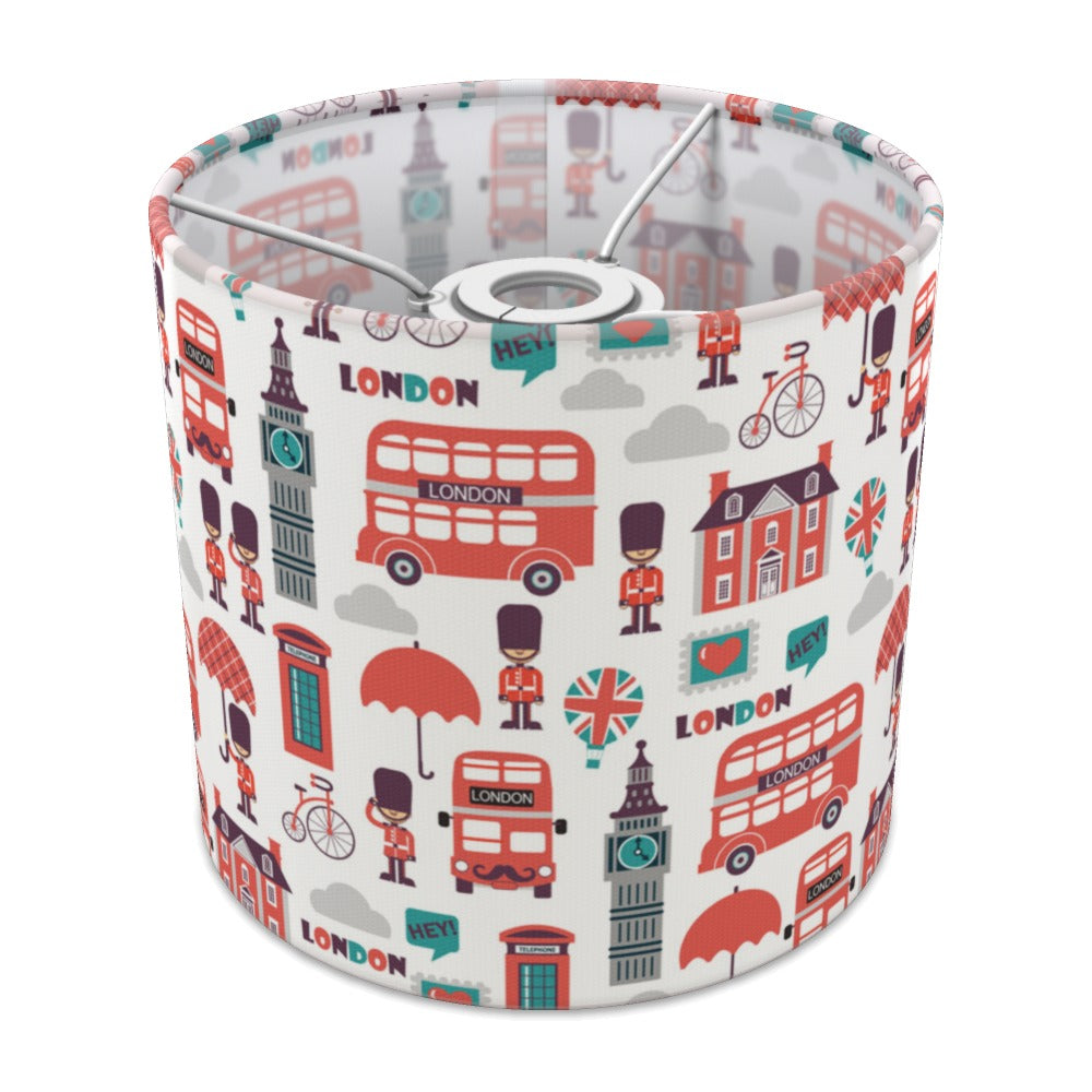London Icons Red & Blue Pattern lampshade - 20cm Ceiling