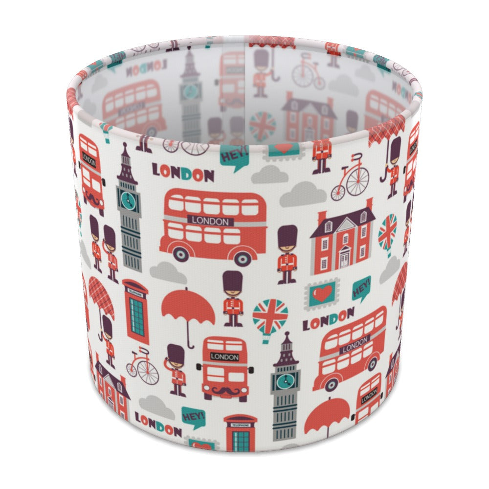 London Icons Red & Blue Pattern lampshade - 20cm Table