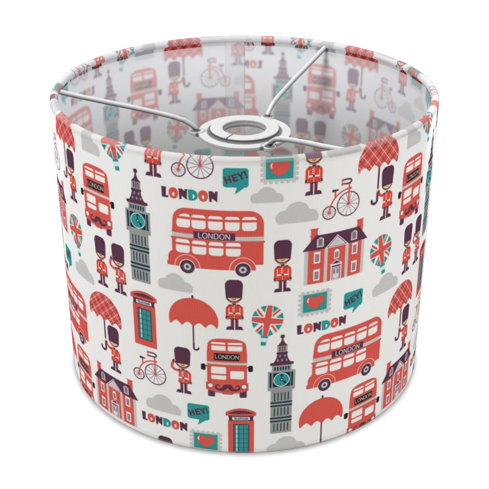 London Icons Red & Blue Pattern lampshade - 25cm Ceiling