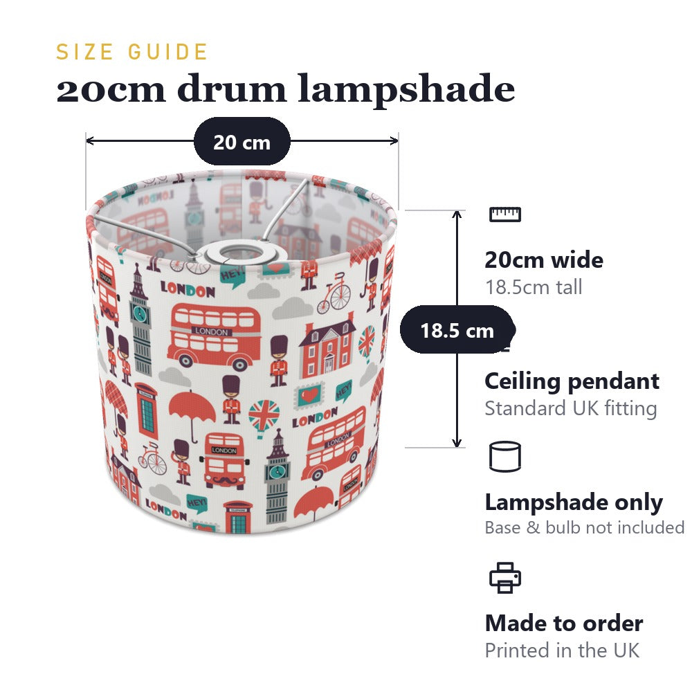 London Icons Red & Blue Pattern lampshade