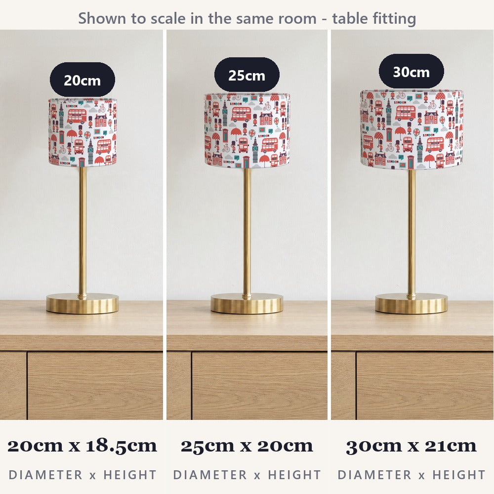 London Icons Red & Blue Pattern lampshade