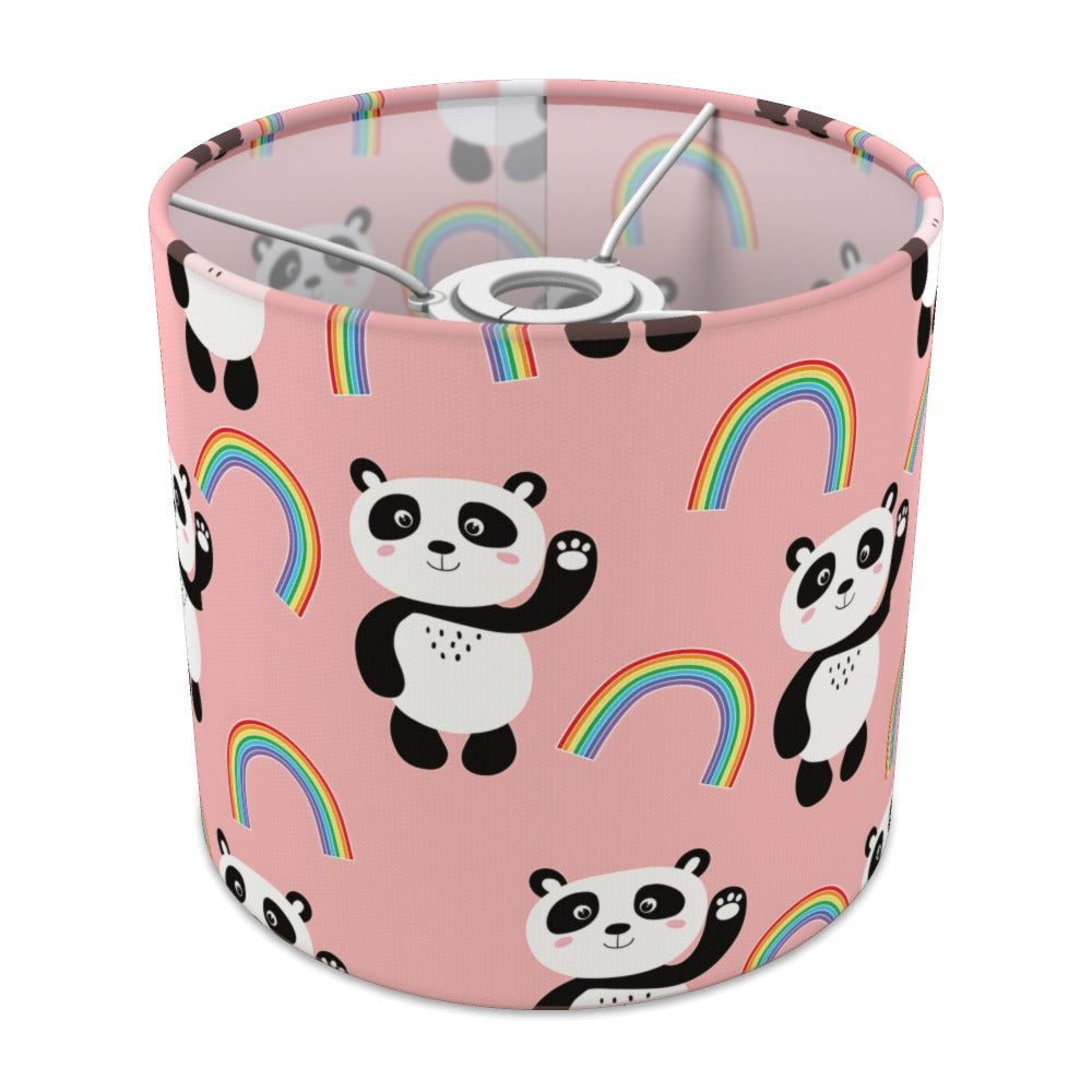 Pink Panda and Rainbow lampshade - 20cm Ceiling