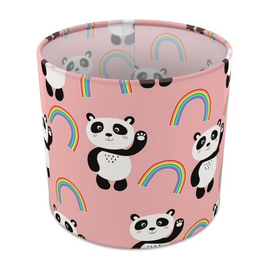 Pink Panda and Rainbow lampshade - 20cm Table