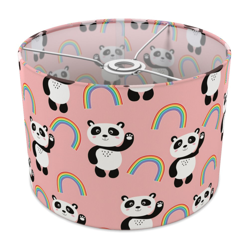 Pink Panda and Rainbow lampshade - 30cm Ceiling