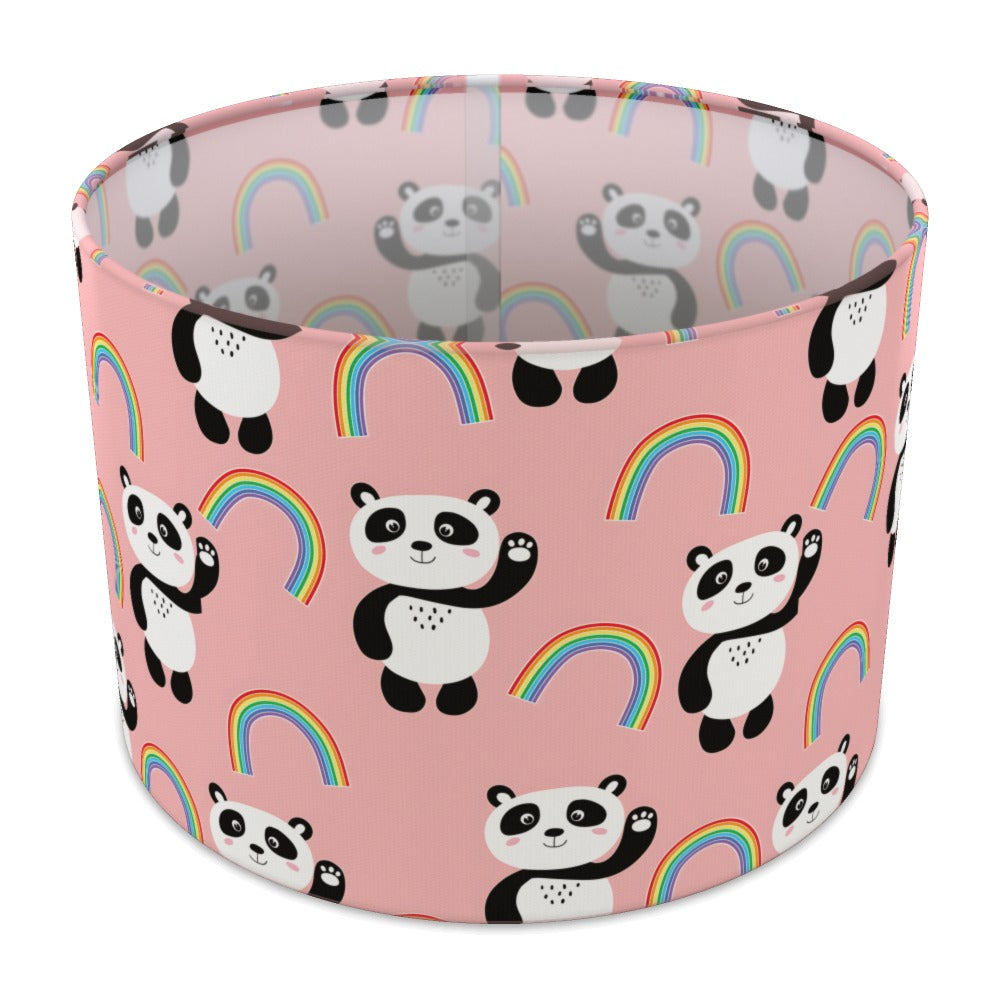Pink Panda and Rainbow lampshade - 30cm Table