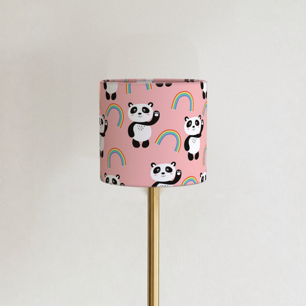 Pink Panda and Rainbow lampshade