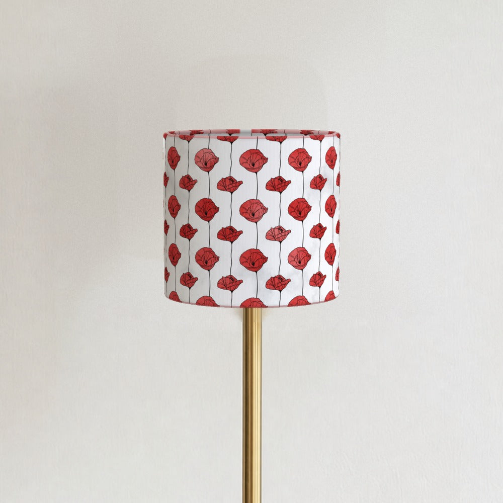 Red Poppy Floral Pattern lampshade