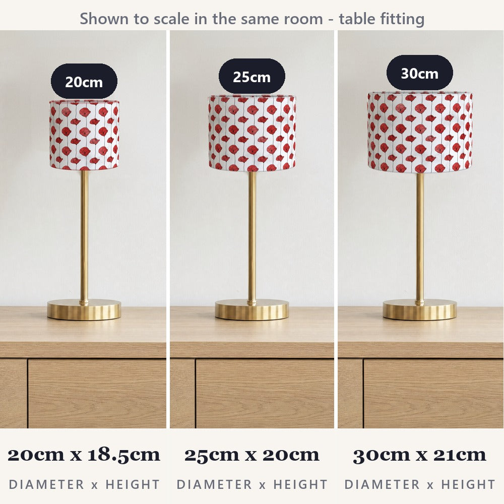 Red Poppy Floral Pattern lampshade