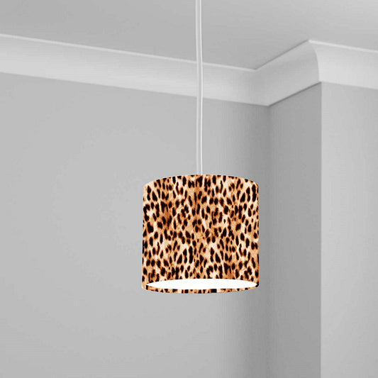 Leopard Print Ceiling Lampshade Lightshade for Nursery - 20cm x 18.5cm