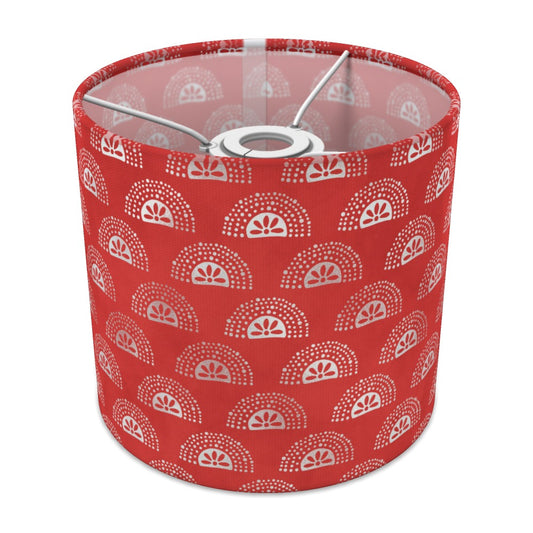 Red Geometric Pattern lampshade - 20cm Ceiling
