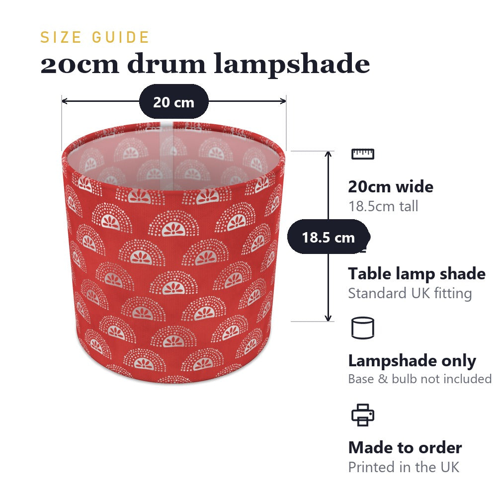 Red Geometric Pattern lampshade