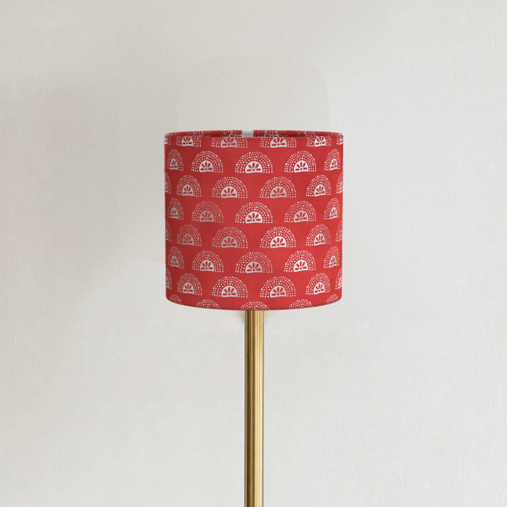 Red Geometric Pattern lampshade