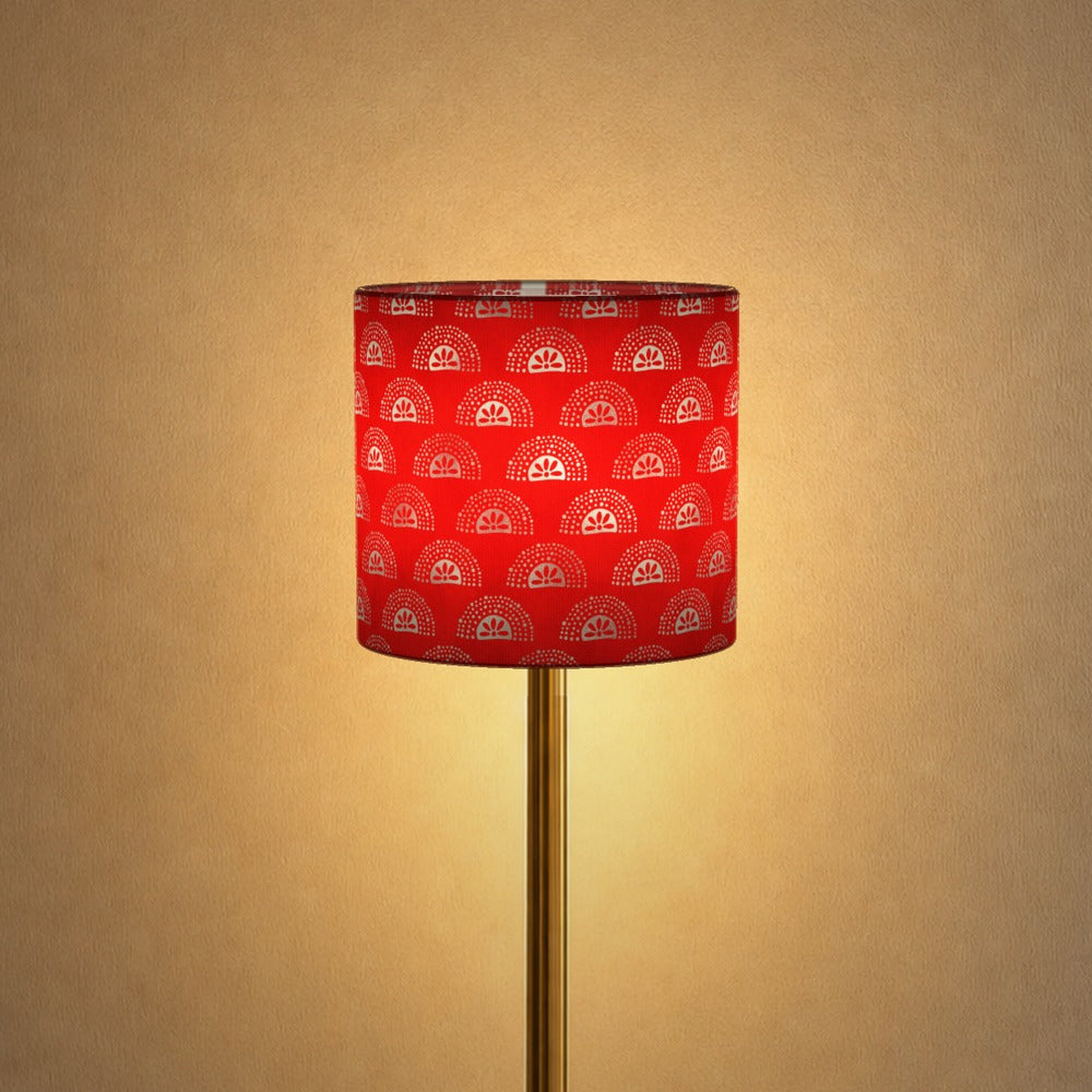 Red Geometric Pattern lampshade