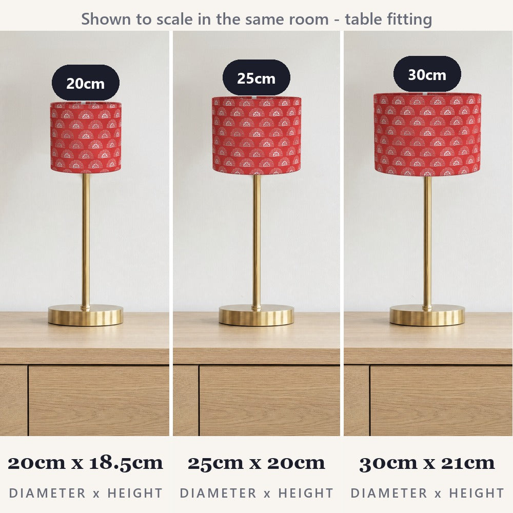 Red Geometric Pattern lampshade