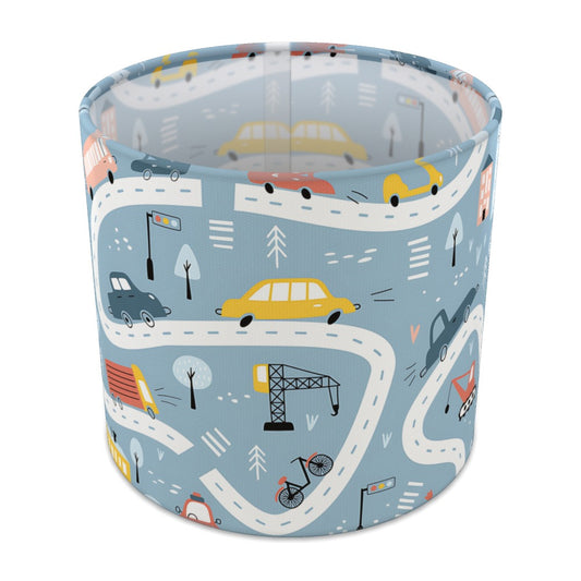 Blue Roadmap Cars and Trucks lampshade - 20cm Table