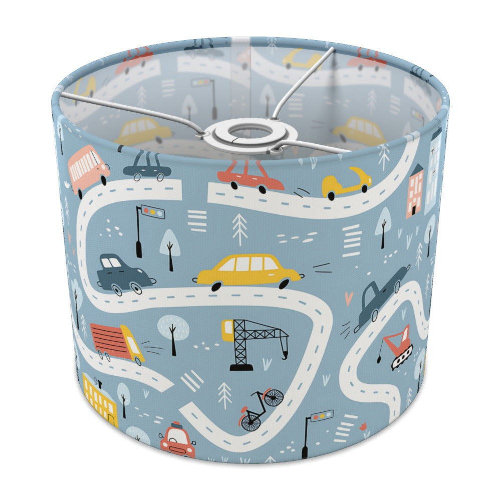 Blue Roadmap Cars and Trucks lampshade - 25cm Ceiling