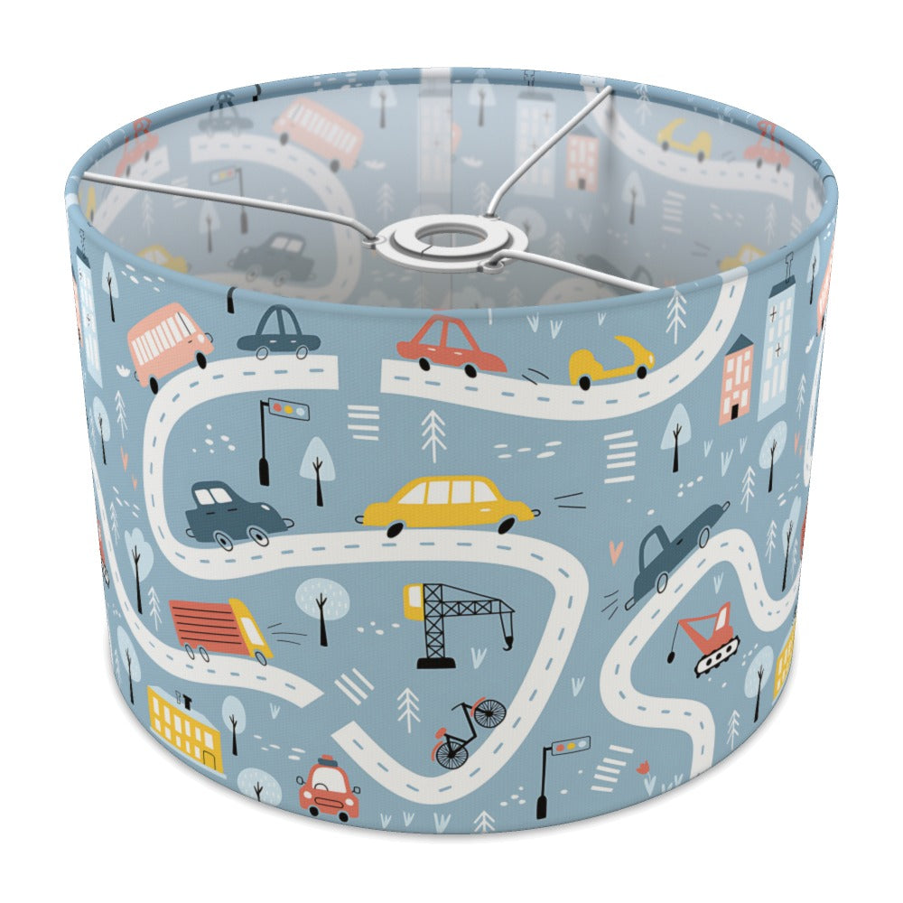 Blue Roadmap Cars and Trucks lampshade - 30cm Ceiling