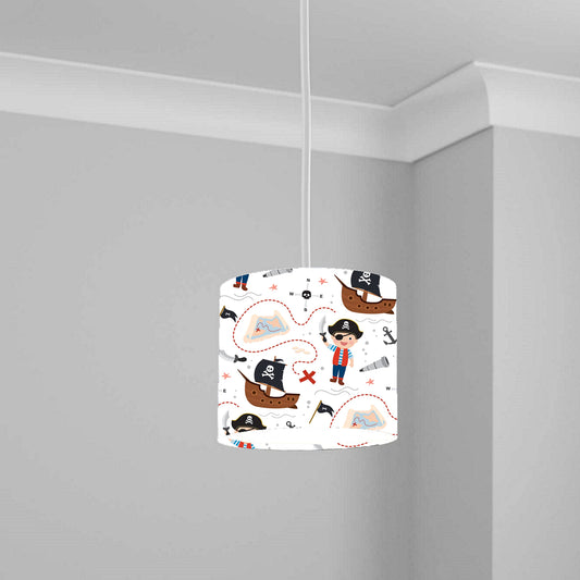 Pirate Adventure Ceiling Lampshade Lightshade for Nursery - 20cm x 18.5cm