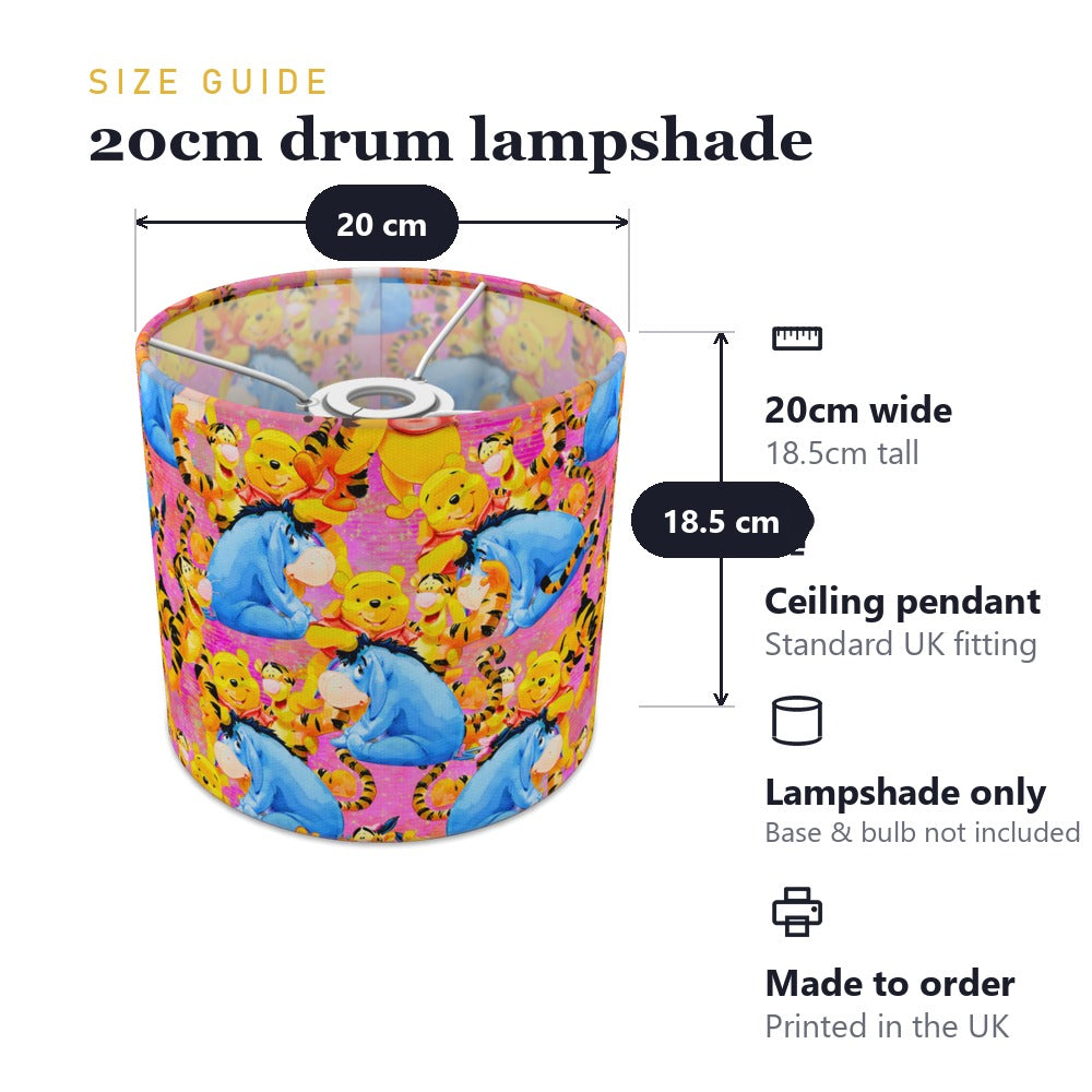Colorful Animal Friends lampshade