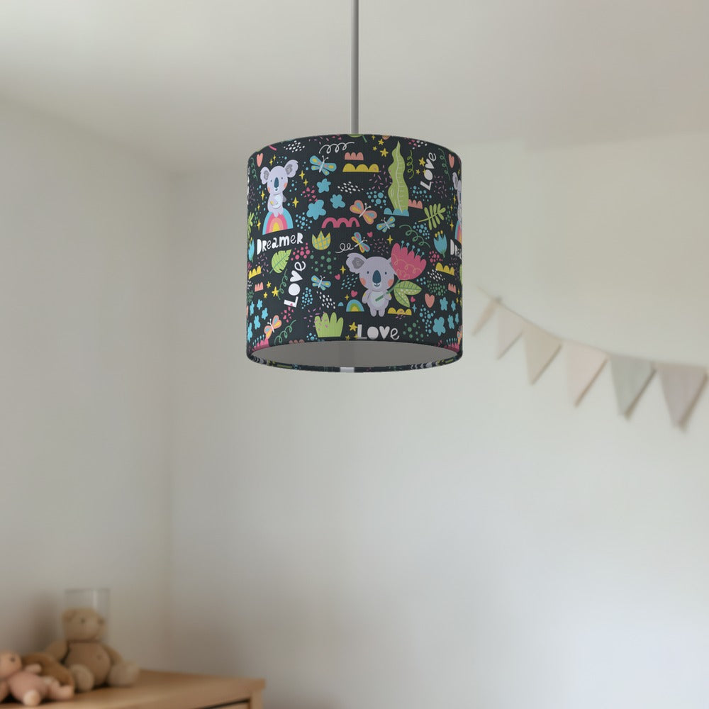 Colorful Koala Jungle Pattern lampshade