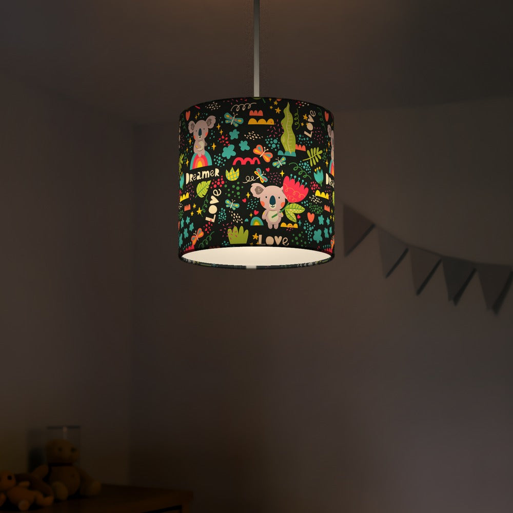 Colorful Koala Jungle Pattern lampshade