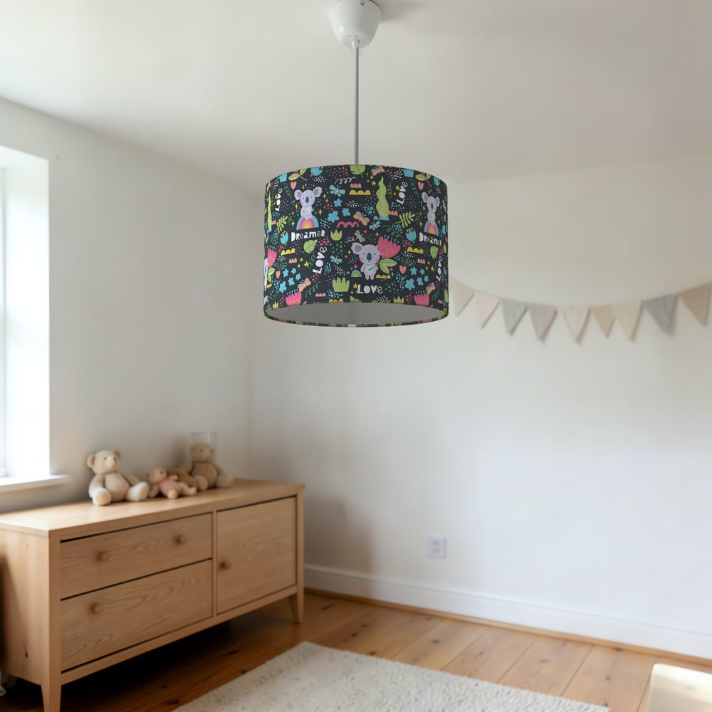 Colorful Koala Jungle Pattern lampshade
