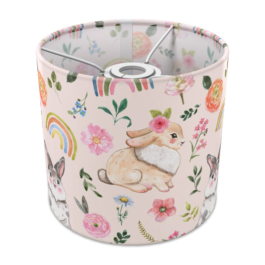 Cute Rabbit and Floral Rainbow lampshade - 20cm Ceiling
