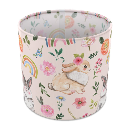 Cute Rabbit and Floral Rainbow lampshade - 20cm Table