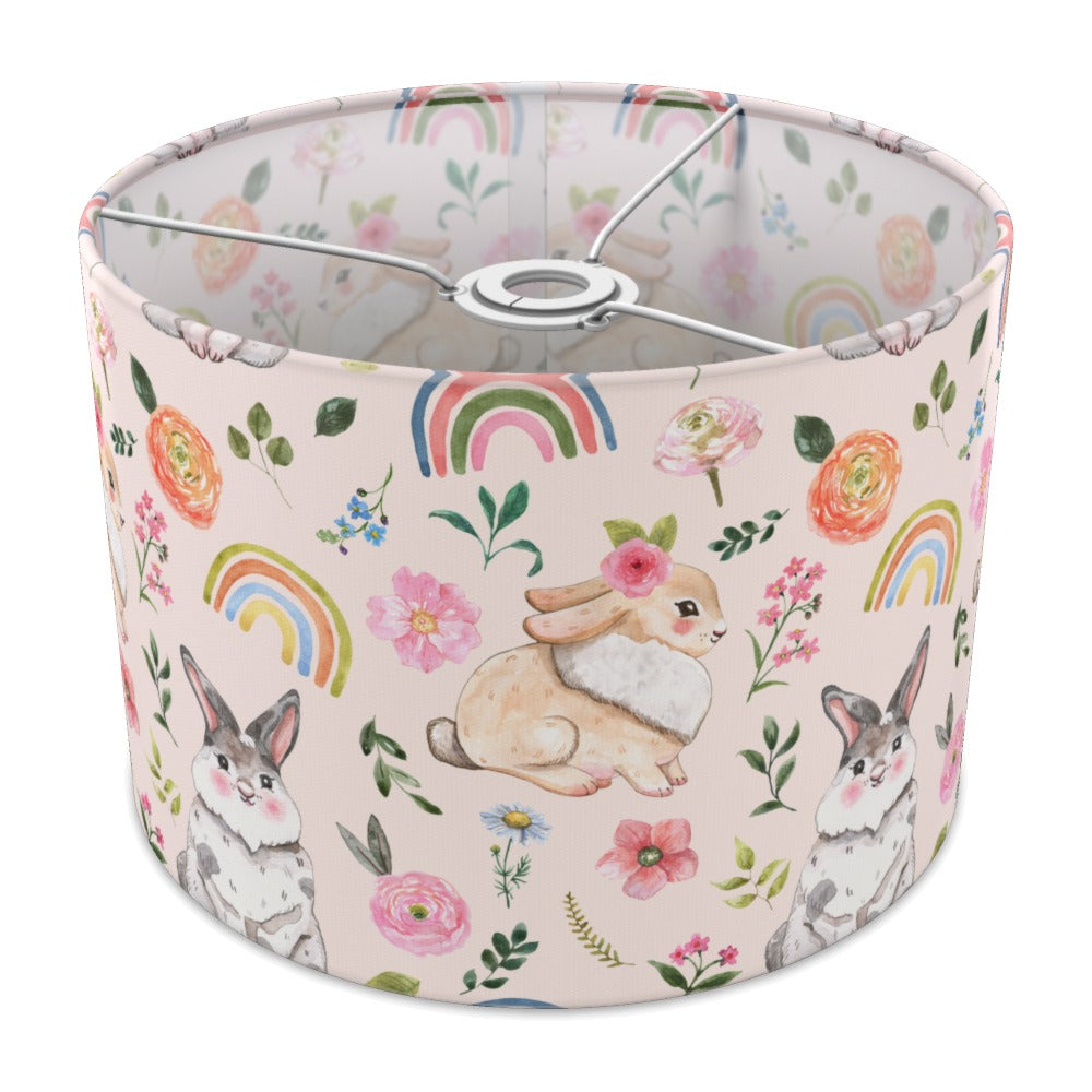 Cute Rabbit and Floral Rainbow lampshade - 30cm Ceiling