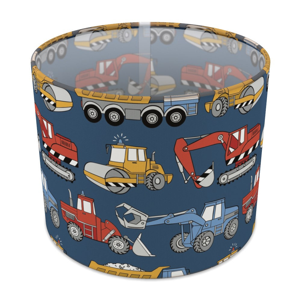 Colorful Construction Vehicle lampshade - 25cm Table