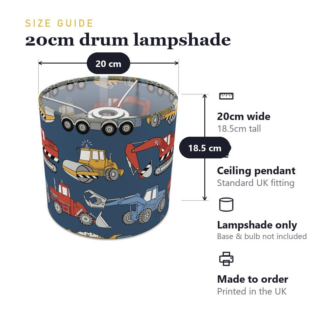 Colorful Construction Vehicle lampshade