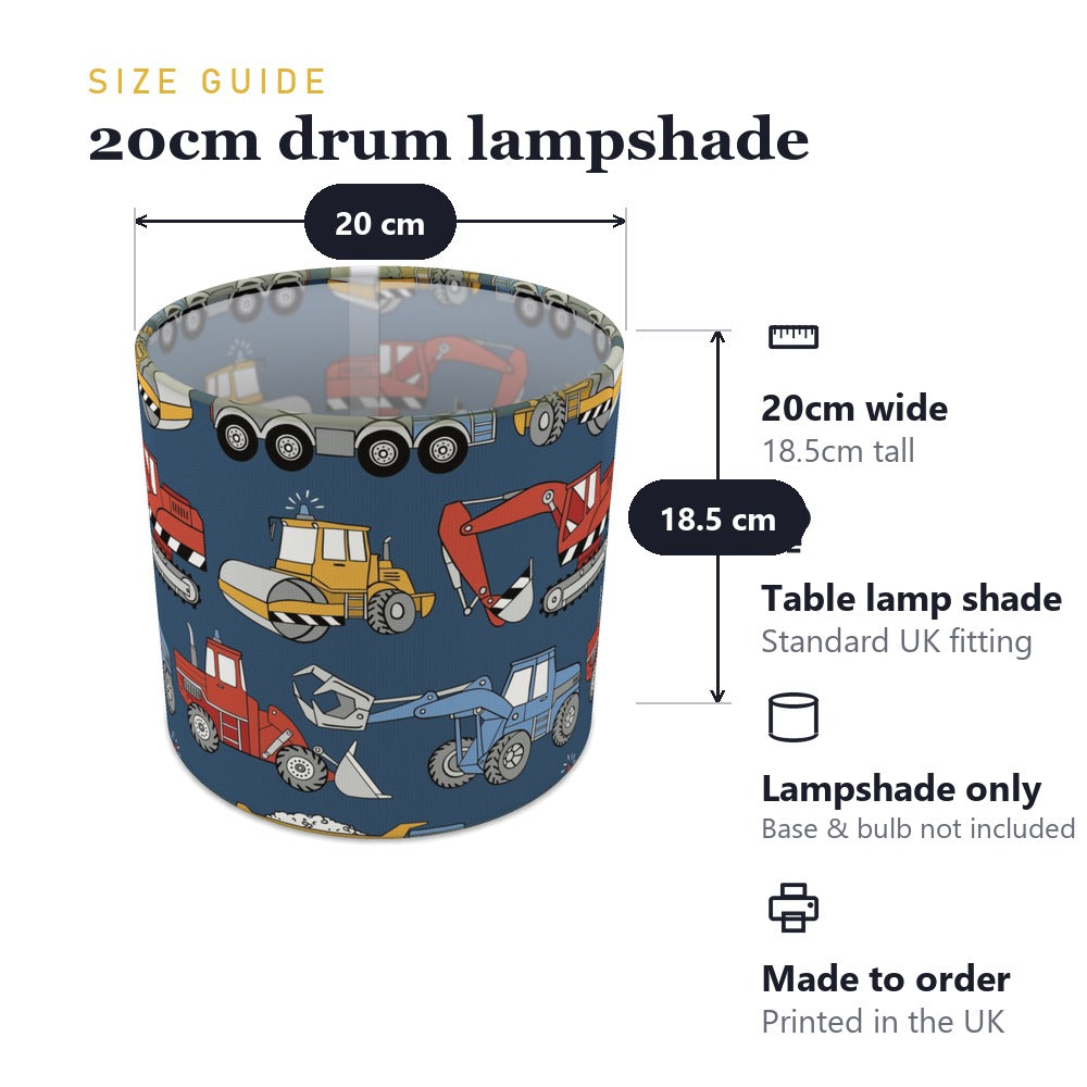 Colorful Construction Vehicle lampshade