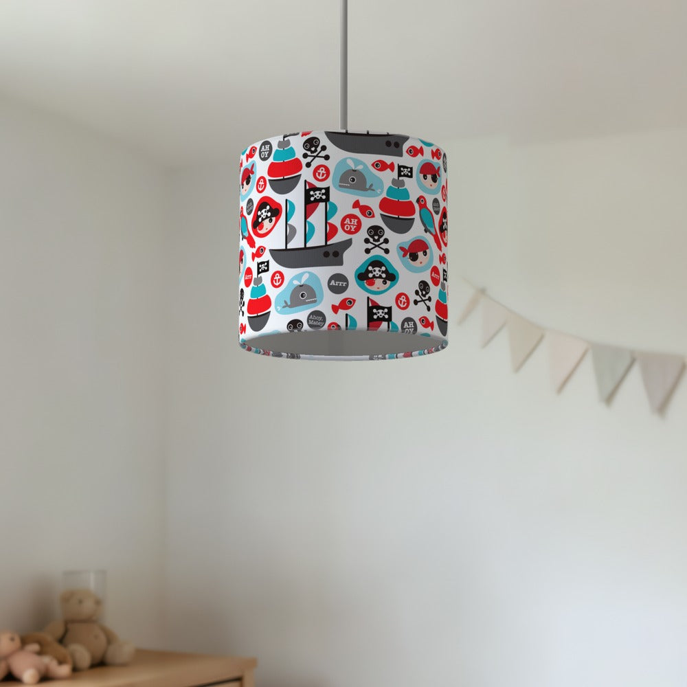 Pirate Adventure Ships and Whales lampshade