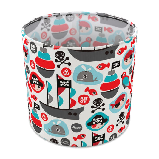 Pirate Adventure Ships and Whales lampshade - 20cm Table