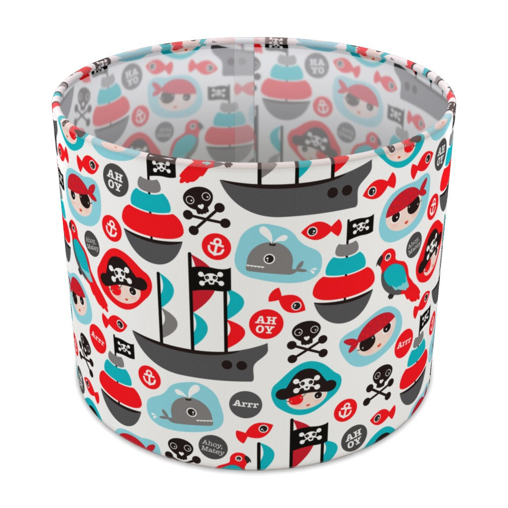 Pirate Adventure Ships and Whales lampshade - 25cm Table