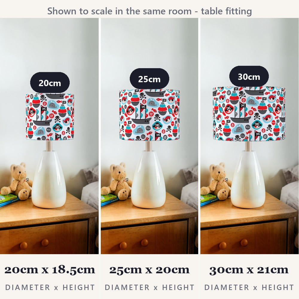Pirate Adventure Ships and Whales lampshade