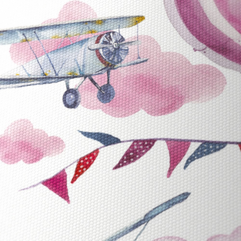 Pink Balloon and Airplane Pattern lampshade